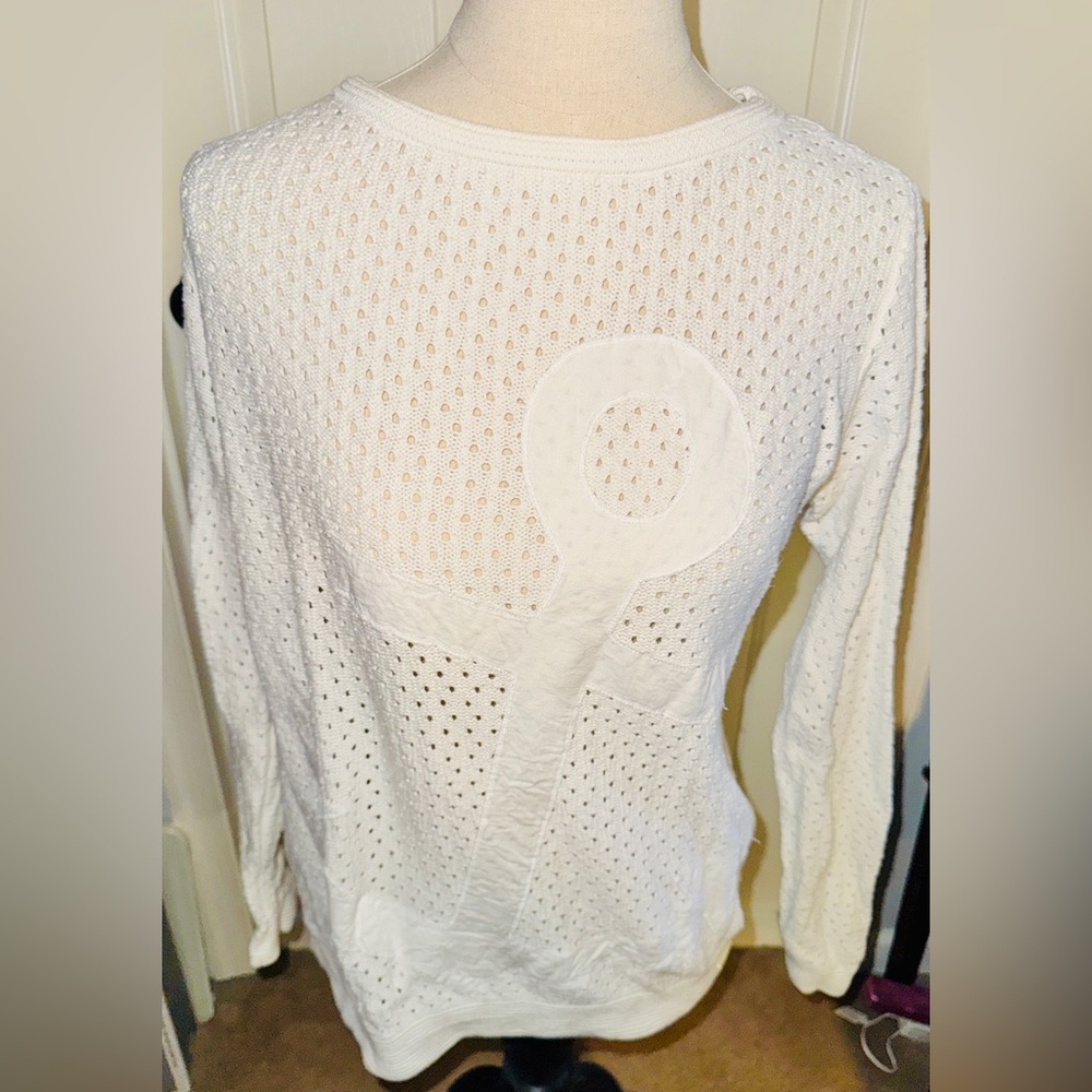 Nautica anchor white sweater women’s L
